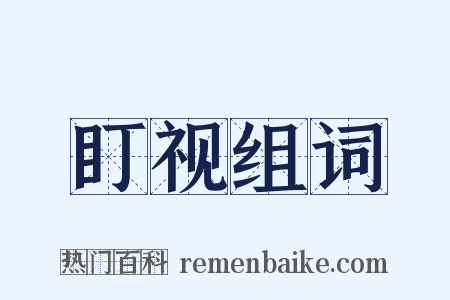 盯视组词是什么意思的图片